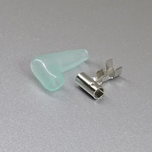 Sada kulatého konektoru Faston, 4 mm s izolací - dutinka (samice), úhlová, 90°
