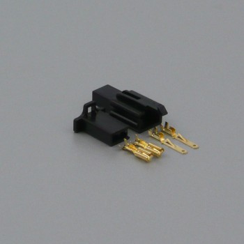 Sada konektoru Faston 2.8 mm, 2 póly, černá