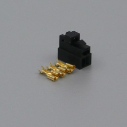 Sada konektoru Faston 6.3 mm, Special, 3 póly, černá - zásuvka (samice)